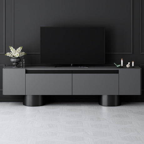 TV Furniture Anthracite Bohem 180x50x30 - Black Frame