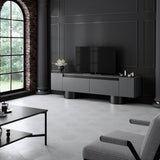 TV Furniture Anthracite Bohem 180x50x30 - Black Frame