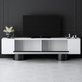 TV cabinet White Bohem 180x50x30 - Black frame