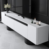 TV cabinet White Bohem 180x50x30 - Black frame