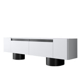 TV cabinet White Bohem 180x50x30 - Black frame
