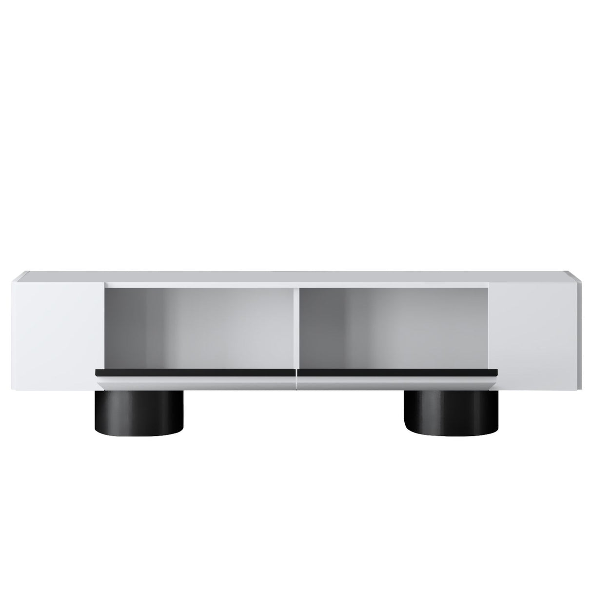 TV cabinet White Bohem 180x50x30 - Black frame