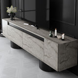 TV cabinet Travertine Bohem 180x50x30 - Black frame