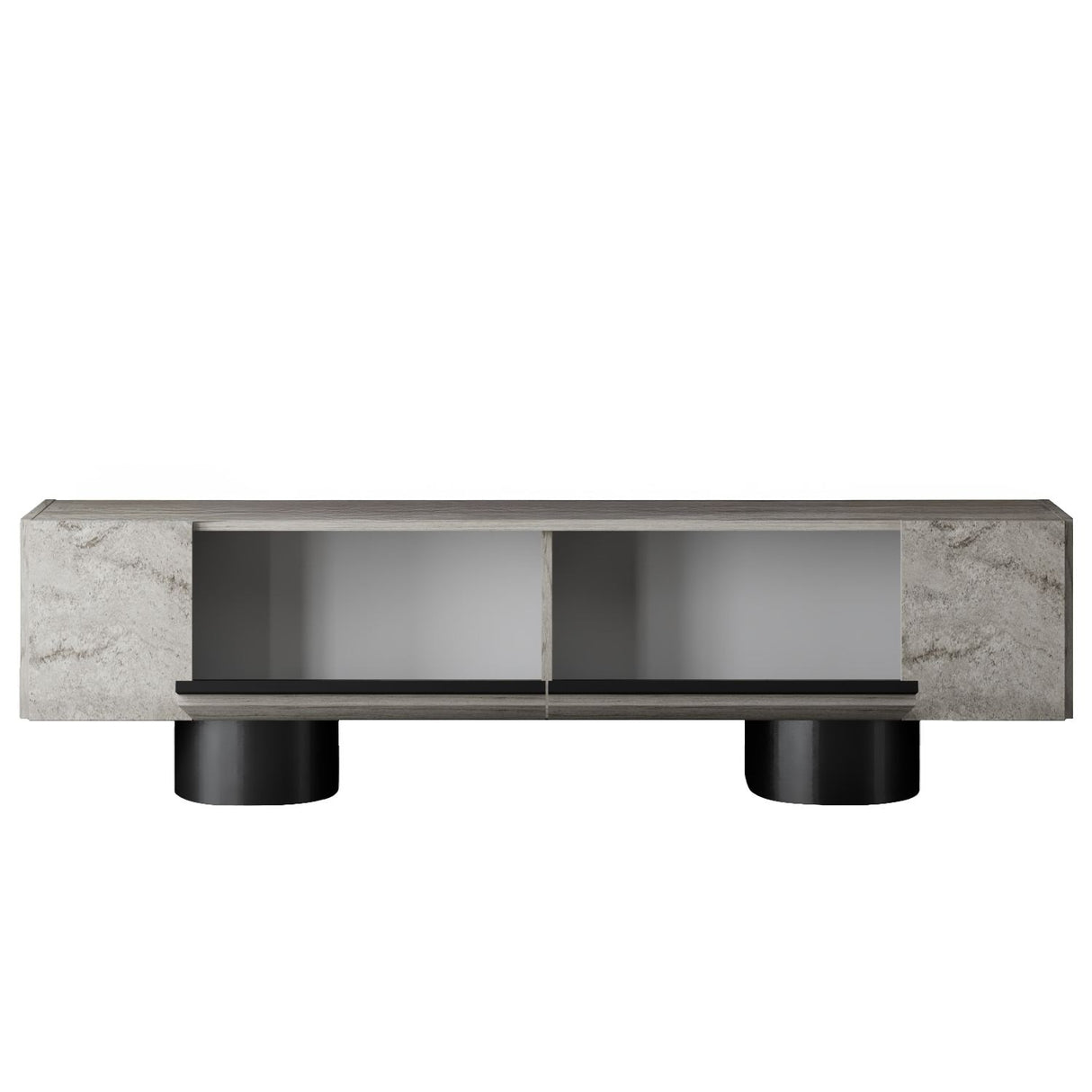 TV cabinet Travertine Bohem 180x50x30 - Black frame