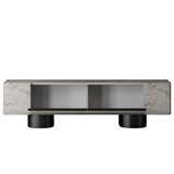 TV cabinet Travertine Bohem 180x50x30 - Black frame