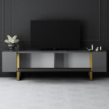 TV Cabinet Anthracite Yildiz 180x50x30 - Golden Frame