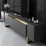 TV Cabinet Anthracite Yildiz 180x50x30 - Golden Frame