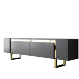 TV Cabinet Anthracite Yildiz 180x50x30 - Golden Frame