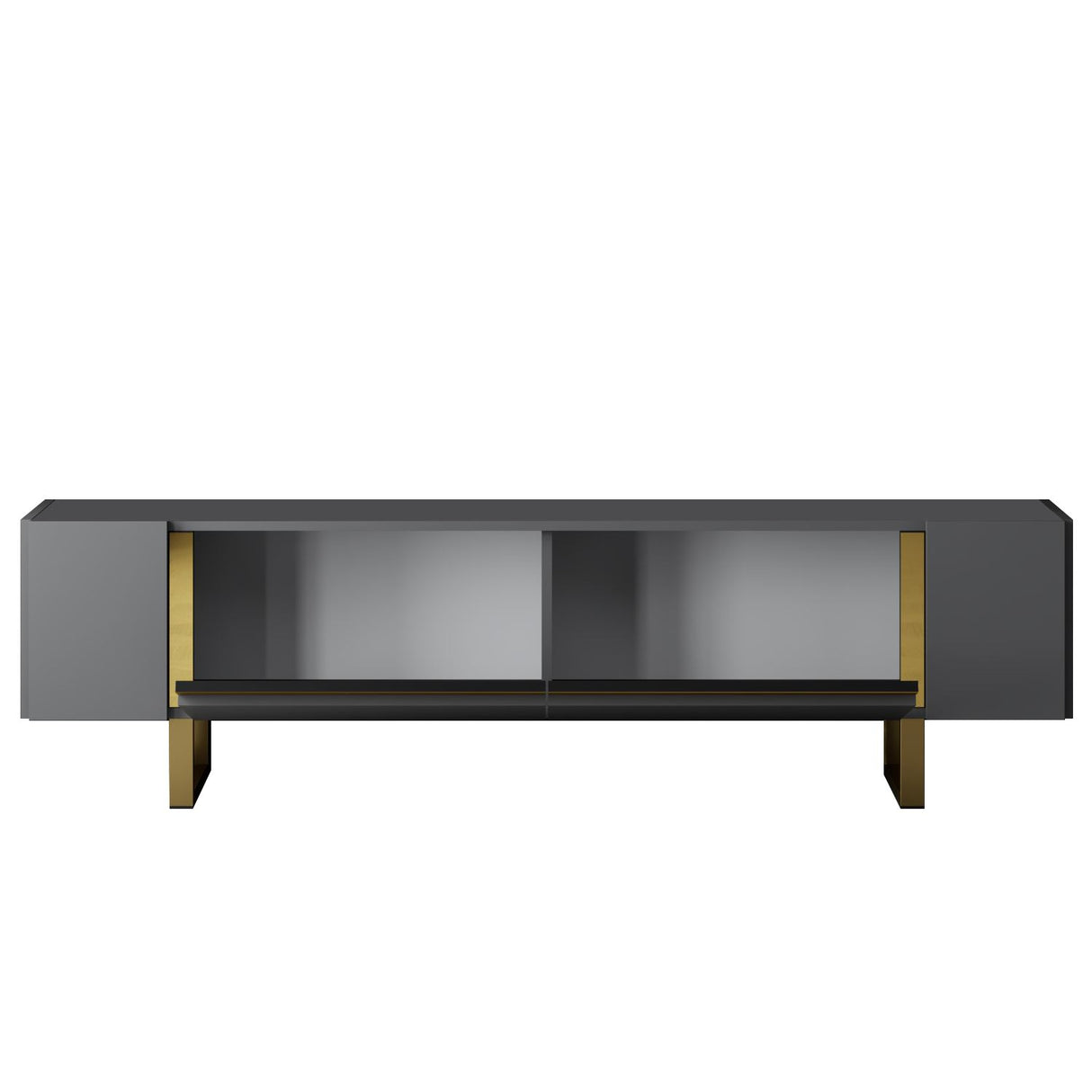 TV Cabinet Anthracite Yildiz 180x50x30 - Golden Frame