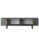 TV Cabinet Anthracite Yildiz 180x50x30 - Golden Frame