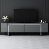 TV Cabinet Anthracite Yildiz 180x50x30 - Silver Frame