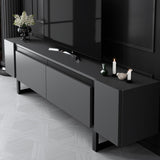 TV Cabinet Anthracite Yildiz 180x50x30 - Black Frame