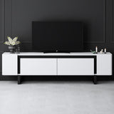 TV Cabinet White Yildiz 180x50x30 - Black Frame