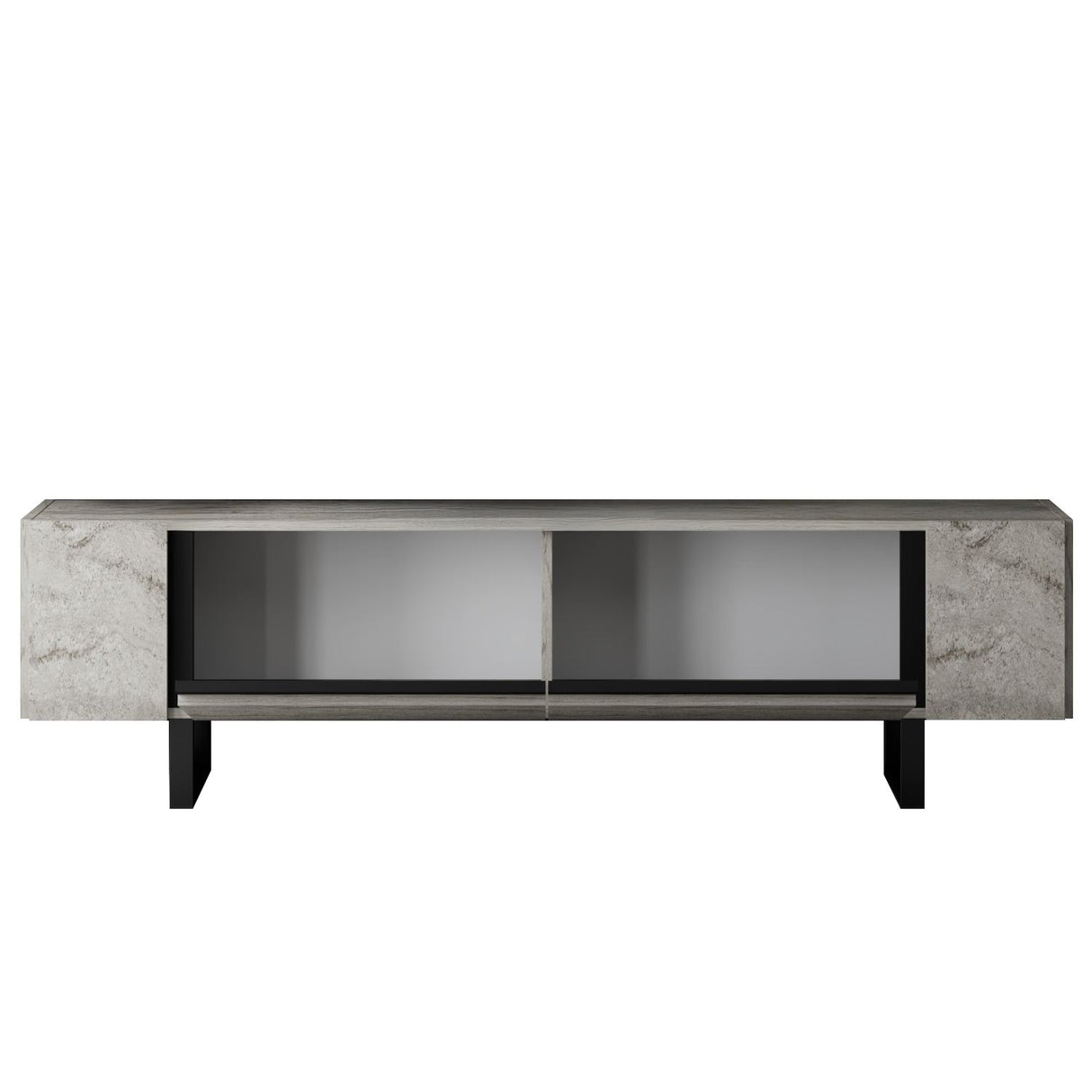 TV Cabinet Travertine Yildiz 180x50x30 - Black Frame