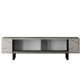 TV Cabinet Travertine Yildiz 180x50x30 - Black Frame