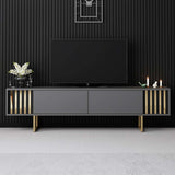 TV Furniture Anthracite Gold Line 180x48x30 - Gold Frame