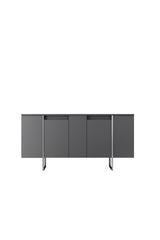 Modern Sideboard Anthracite Luxury 160x80x35 - Silver Frame 