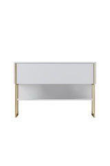 Modern Sideboard White Luxury 120x80x30 - Golden Frame - One Compartment 