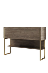 Modern Walnut Sideboard Luxury 120x80x30 - Golden Frame - One Compartment 