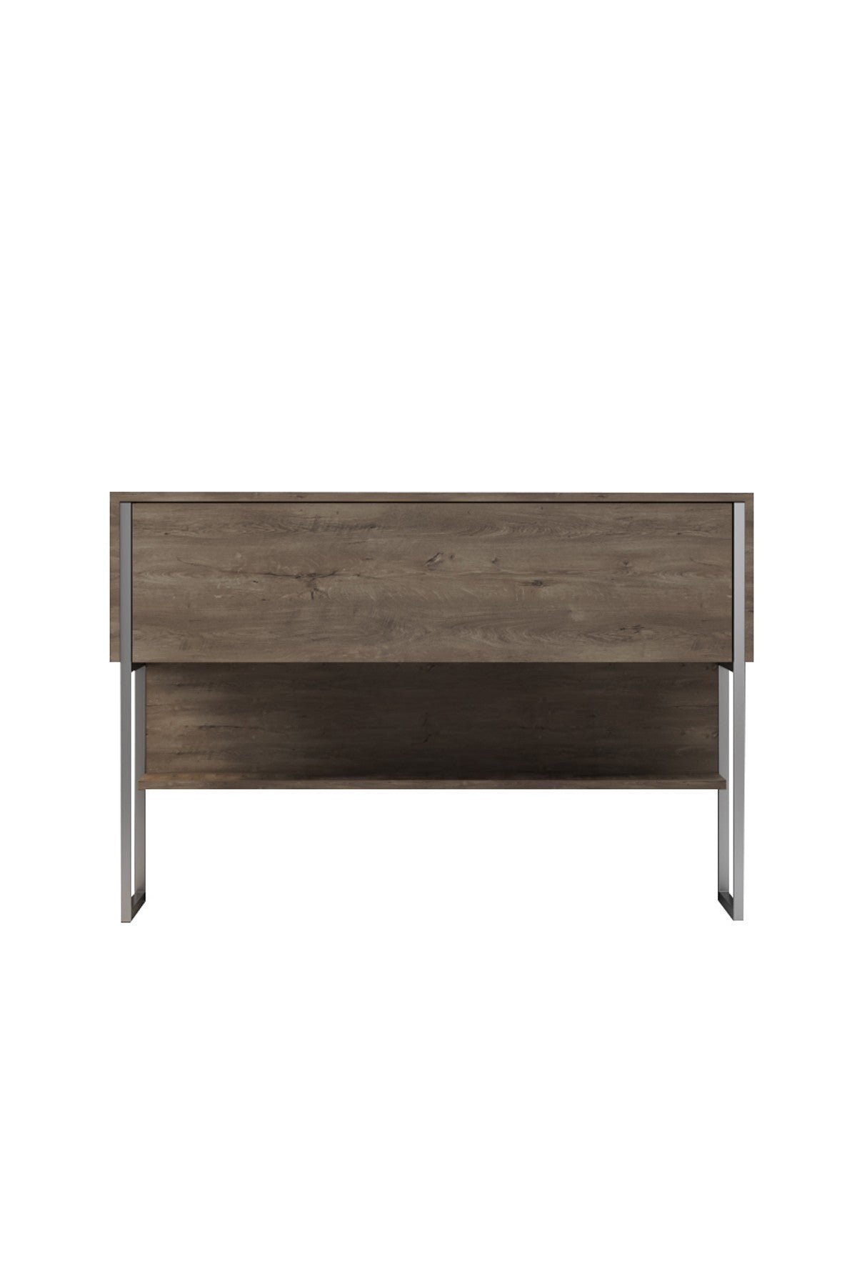 Modern Walnut Sideboard Luxury 120x80x30 - Silver Frame - One Compartment 
