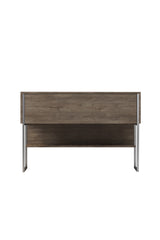 Modern Walnut Sideboard Luxury 120x80x30 - Silver Frame - One Compartment 