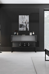 Modern Sideboard Anthracite Luxury 120x80x30 - Black Frame - One Compartment 