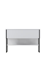 Modern Sideboard White Luxury 120x80x30 - Black Frame - One Compartment 