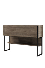 Modern Walnut Sideboard Luxury 120x80x30 - Black Frame - One Compartment 