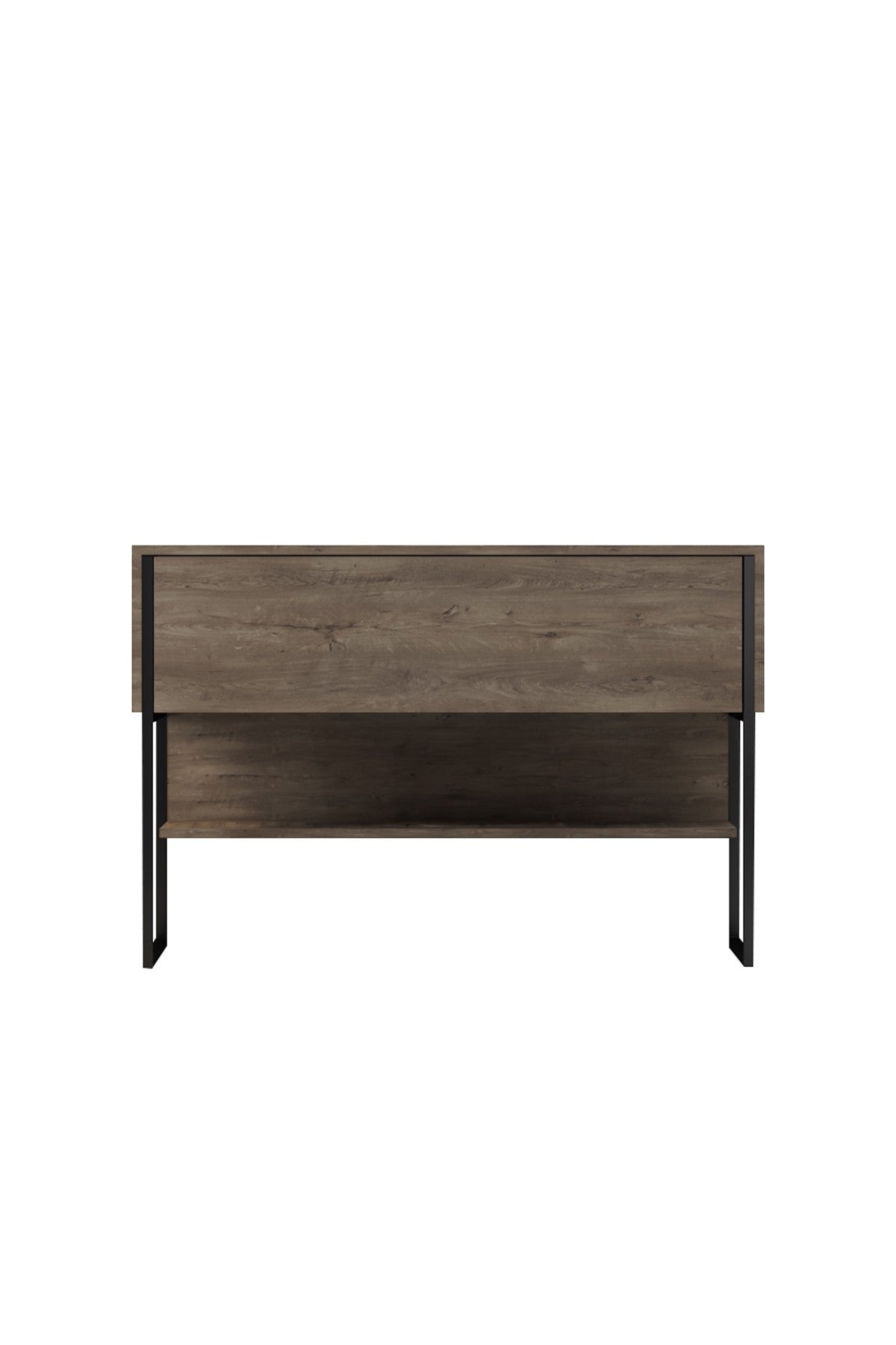 Modern Walnut Sideboard Luxury 120x80x30 - Black Frame - One Compartment 