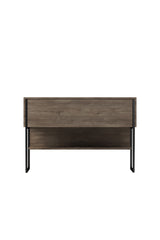 Modern Walnut Sideboard Luxury 120x80x30 - Black Frame - One Compartment 