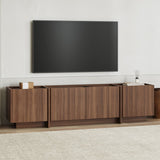 Lowen TV cabinet in Milano walnut 180 cm Melamine coated wood composite