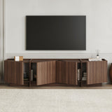 Lowen TV cabinet in Milano walnut 180 cm Melamine coated wood composite
