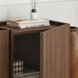 Lowen TV cabinet in Milano walnut 180 cm Melamine coated wood composite