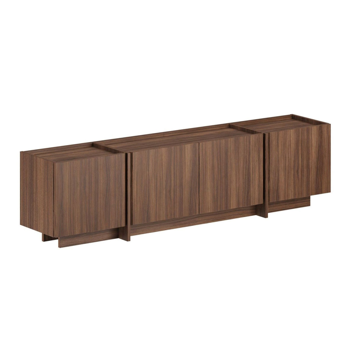 Lowen TV cabinet in Milano walnut 180 cm Melamine coated wood composite