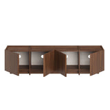 Lowen TV cabinet in Milano walnut 180 cm Melamine coated wood composite