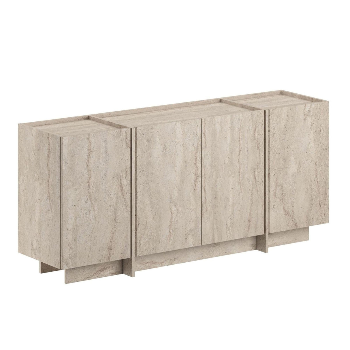 Dorma console table travertine look 180 cm Melamine-coated wood