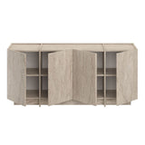Dorma console table travertine look 180 cm Melamine-coated wood