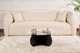 Aris Round Coffee Table 75 cm Glass - Black Base 