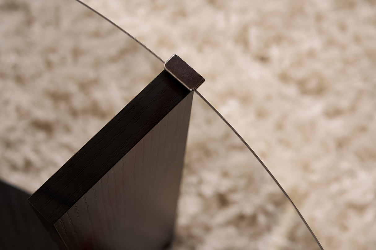 Cairo Coffee Table Round Ø75 cm Black - Smoke Glass 75x75 cm 