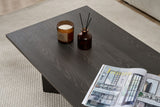 Salontafels - Rechthoekige salontafel zwart melamine Sabin 119x60 cm - Dimehouse