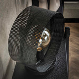 Table lamp Fons 1-light round metal black 