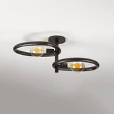 Ceiling lamp Nova Duo 2-lights - Black Metal 