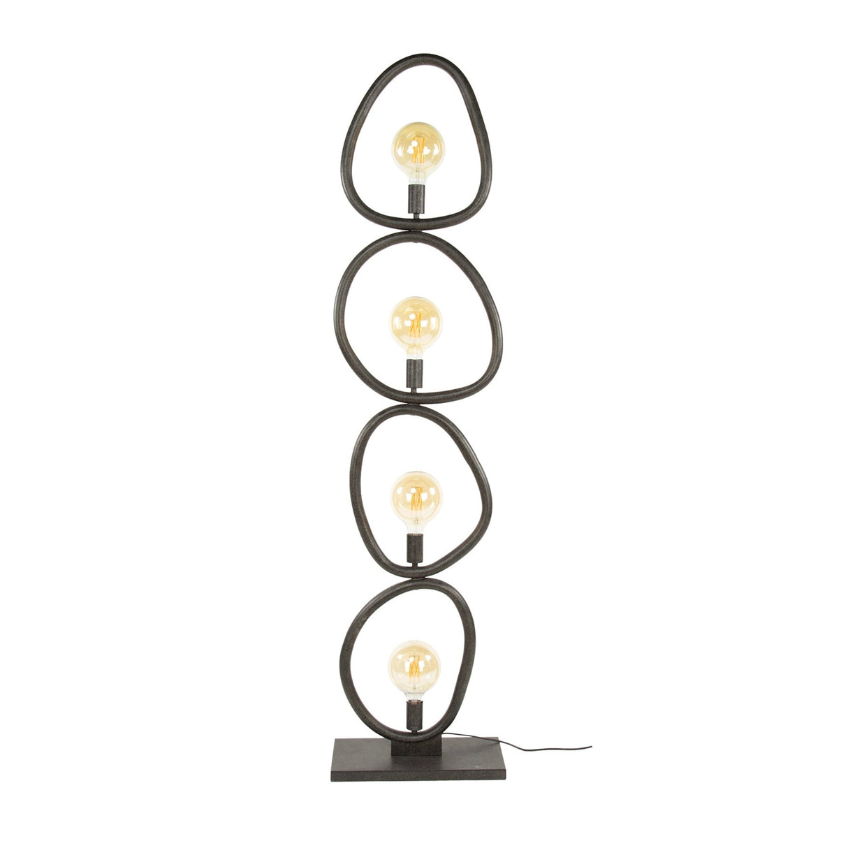 Floor lamp Orion 4-lights Black Metal 165 cm 