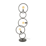 Black floor lamp 3-light industrial 140 cm 