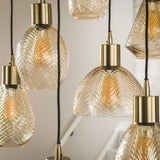 Hanglampen - Glazen hanglamp Feline 9L getrapt - Dimehouse