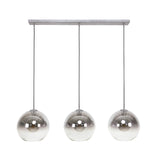 Juliette glass pendant lamp 3-light smoky glass 