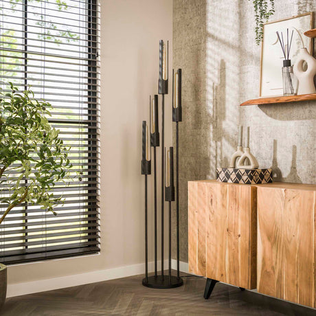 Floor lamp Judy 5-light stepped black 