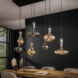 Modern Pendant Lamp Glass Tiered Lessy 7-Lights Artic 