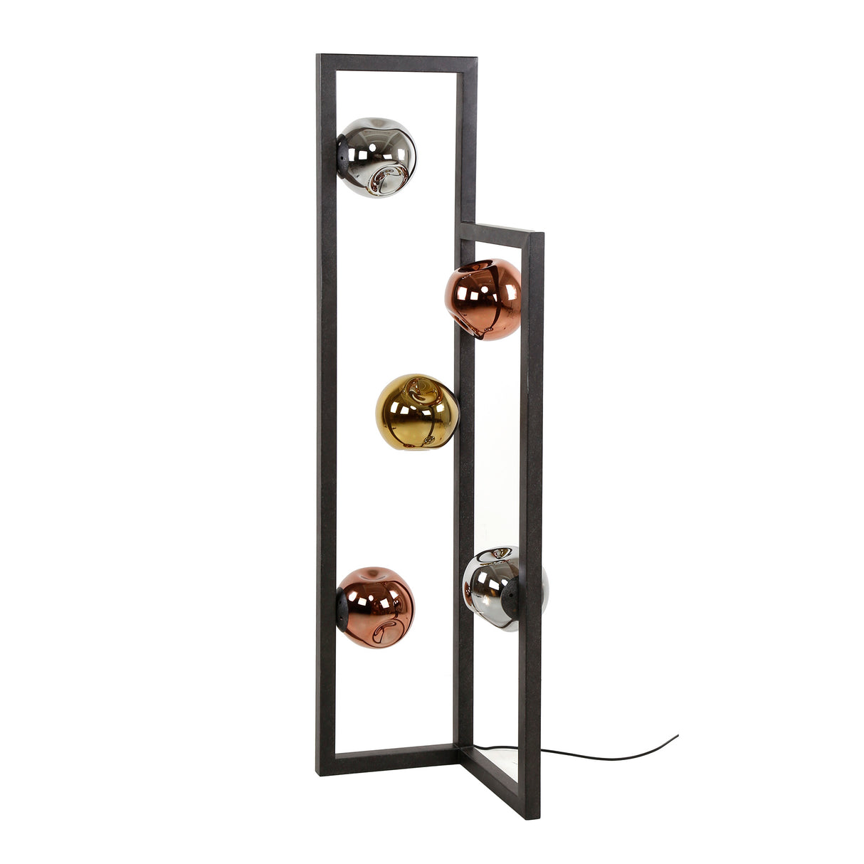 Industrial Floor Lamp Ada 5-lights Colored Glass Corner 