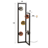 Industrial Floor Lamp Ada 5-lights Colored Glass Corner 